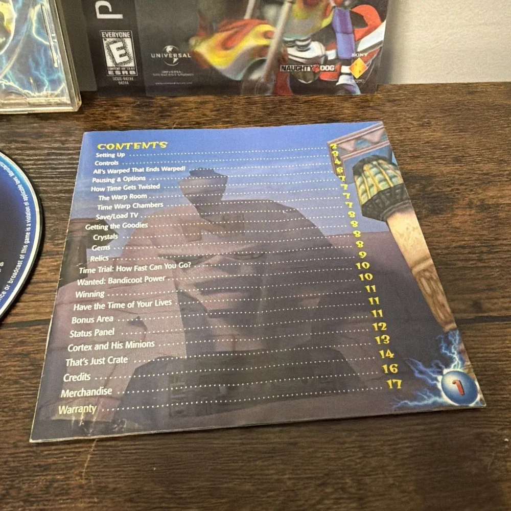Crash Bandicoot:‎ Warped - Black Label - 3D Lenticular Cover - Complete - (PS1)